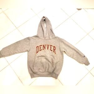 Small kids Denver Colorado grey Champion cotton hoodie sweatshirt - like new.
